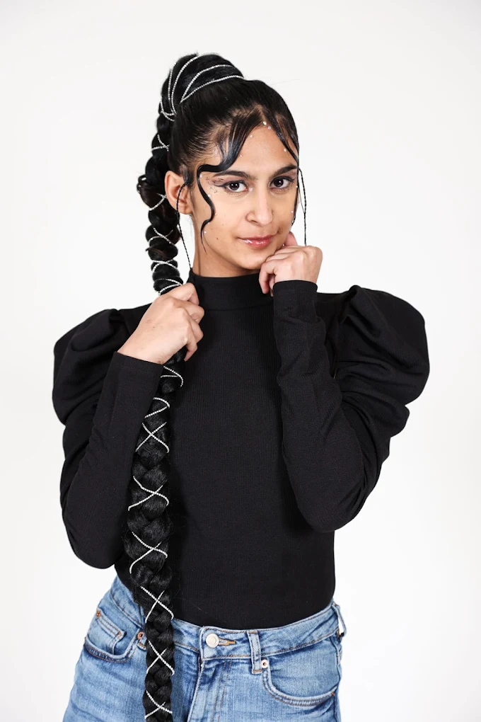 Extra long braided ponytail special event hairstyle in Surrey BC